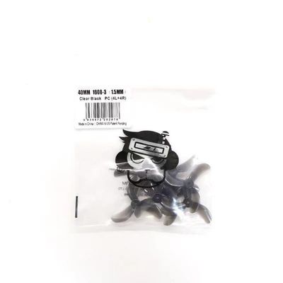 Drone accessories For Gemfan 1608 40mm 3-Blade PC Propeller 1mm 1.5mm for Micro Whoop FPV Racing Freestyle Tinywhoop Drones DIY Parts 16PCS replaceable (Color : 8Pair Black Pink 1.5)