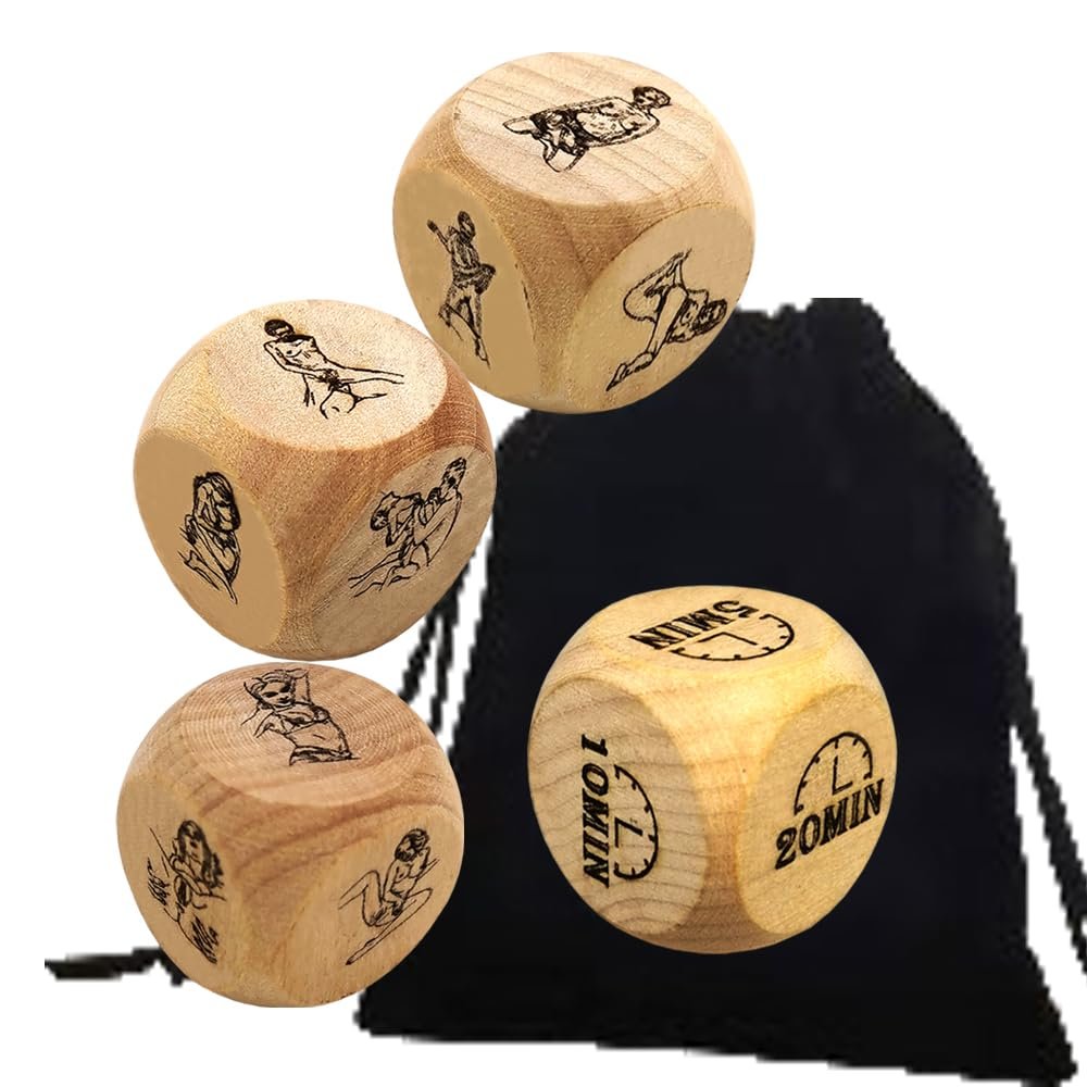 4Pcs Luxury Private Talking Couple Dice - Couple Date Night Ideas Decider Dice/Love Night Naughty Dice - Improve Love of Couple