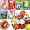 28 Pack Valentines Day Gifts for Kids - Sports Stress Balls with Valentines Day Cards for Kids School,Soccer Football Squeeze Fidget Relief Toys for Teens Boys Girls Class Exchange Prizes Party Favors view 1