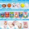 28 Pack Valentines Day Gifts for Kids - Sports Stress Balls with Valentines Day Cards for Kids School,Soccer Football Squeeze Fidget Relief Toys for Teens Boys Girls Class Exchange Prizes Party Favors view 2