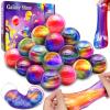 28 Pack Valentines Day Gifts for Kids with Galaxy Slime, Valentines Day Gifts for Kids Classroom Exchange Non-Sticky Stress Relief Fidget Toys for Boys Girls Easter Basket Stuffers Slime Party Favors view 1