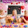 28 Pack Valentines Day Gifts for Kids with Galaxy Slime, Valentines Day Gifts for Kids Classroom Exchange Non-Sticky Stress Relief Fidget Toys for Boys Girls Easter Basket Stuffers Slime Party Favors view 3