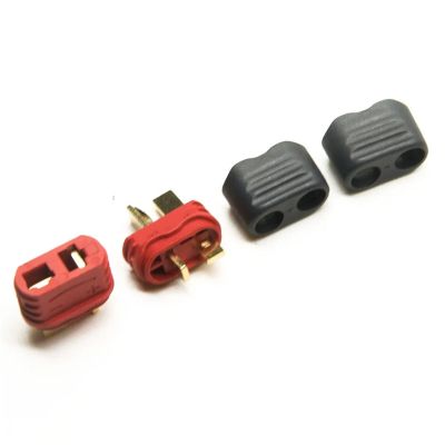 DAYUDDRICAR Remote Control Car Adapter T Plug Deans Male and Female Bullet Connector Plugs with Sheath for RC Climbing Car Parts (Color : 10PCS)