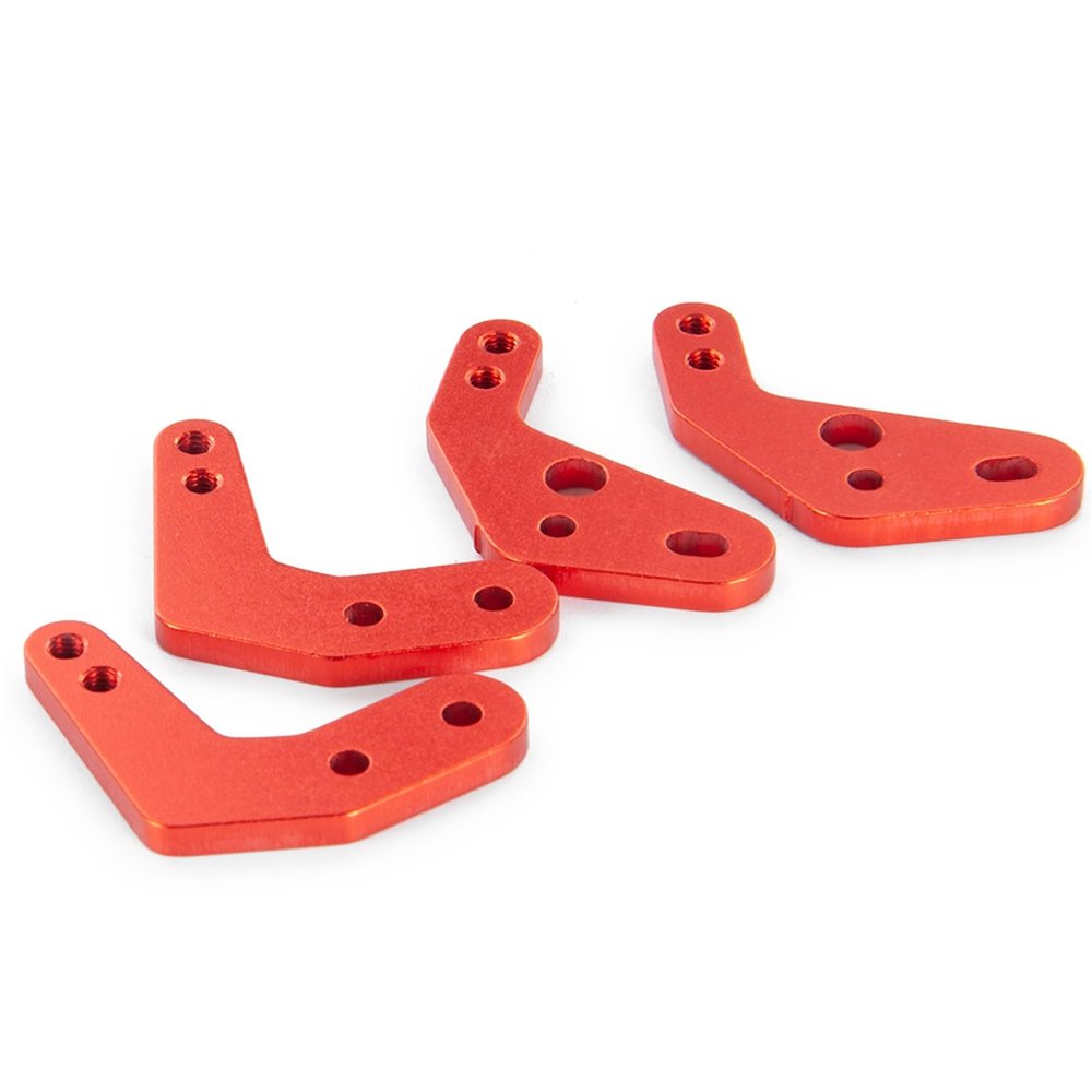 DAYUDDRICAR 4 PCS/Set RC Car Shock Suspension Extension Mount Height Angle Stand Tower for SCX10 II 90046 1:10 RC Crawler Car Upgrade Parts (Color : Red)