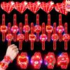 24 Pack Valentines Day Gifts for Kids 4-8 8-12 LED Bracelets Valentines Party Favors,Valentines Day Cards for Kids School Flashing Bracelets Glow in the Dark for Classroom Girls Boys Exchange Prizes view 1