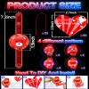24 Pack Valentines Day Gifts for Kids 4-8 8-12 LED Bracelets Valentines Party Favors,Valentines Day Cards for Kids School Flashing Bracelets Glow in the Dark for Classroom Girls Boys Exchange Prizes view 2