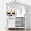 Best Choice Products Pretend Play Wooden Farmhouse Kitchen Set for Kids w/Toy Storage, Clicking Knobs, Windows, 5 Accessories Included - Beveled White view 1