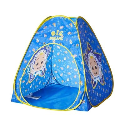 Cocomelon 3-Piece Slumber Set,Kids Indoor/Outdoor Pop Up Play Tent with UPF 30+ Protection, Pillow & Flashlight