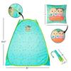 Cocomelon 3 Piece Slumber Set with Kids Indoor Outdoor UPF 30+ Pop Up Play Tent with Pillow and Flashlight view 4