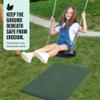 Playsafer Heavy Duty Commercial Grade Rubber Playground Safety Mat - Playground Protection Mat for Swings and Slides - 54" Long X 32" Wide x 2" Thick (Green) view 3