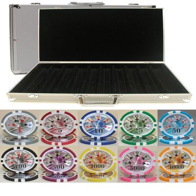 Ben Franklin Design 1000 Chip 14gm Clay Poker Set with Aluminum Case - Choose Chips!