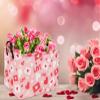 TIBAOLOVER Rectangular Pink Basket Heart Basket Baby Girls Basket Valentines Gift Basket Cute Kids Toy Storage Bin Organizer Shelf Book Basket Love Room Decor(Valentines Basket) view 2