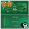 Craps & Texas Hold'em Poker 2-Sided Felt Layout + Genuine Binion's Craps Dice Yellow Frosted + Genuine Las Vegas Playing Cards Bundle view 1
