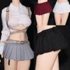 Fremego 1/6 Scale Female Clothes,Female White Shirt Miniskirt Short Dress Outfit Clothing for 12inch PH TBL JO UD Action Figure Body (1pc Red Wine Short Skirt) view 1