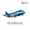31inch Large Airplane Blue Party Decoration Airplane Balloon Birthday Party Supplies (6pcs Airplane) view 2