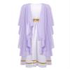 Yruioon Kids Girls Grecian Toga Costume Ancient Greece Mythos Philosopher Rome Nobility Cosplay Fancy Dress up Lavender 16 Years view 2