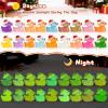 160Pcs Christmas Mini Resin Ducks Luminous Miniature Xmas Hat Animals Glow in The Dark Bulk for Micro Fairy Garden Dollhouse Decor Small Party DIY Slime Kit Prank Game Tiny Figure view 3