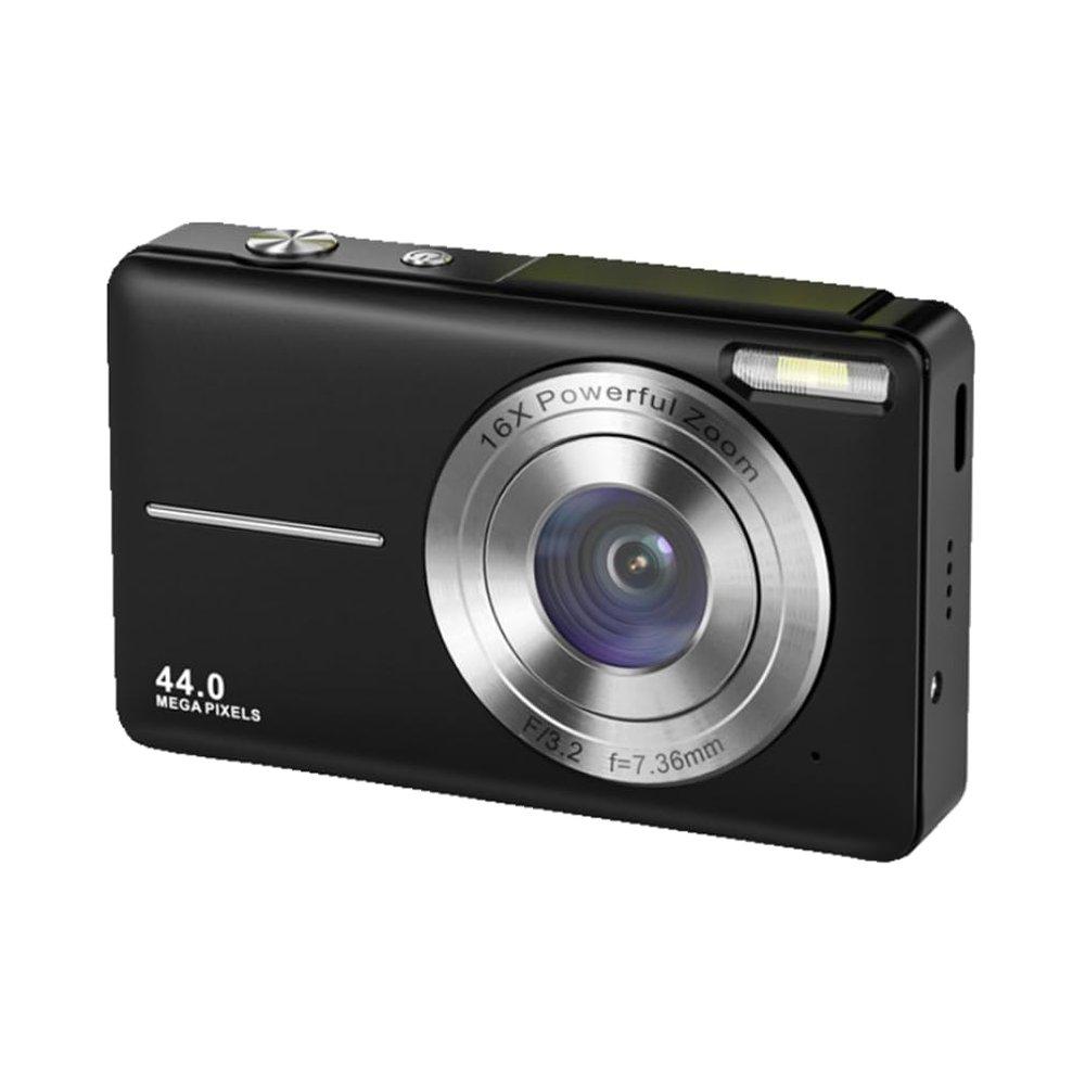 DAUTAI Kids Instant Camera Min, Toddler Camera for Girls Boys Toys, 4400 Watt Pixels 1080P Video 16X Digital Zoom 2.4-Inch IPS Display, Cool Stuff for Birthday,Black