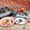 134pcs Mini Shopping Cart Basket Miniature Food Drink Bottle Supermarket Metal Handcart Toys Doll House Store Cosplay Game Dollhouse Grocery Fruit Cake Bread Party Trolley Model Dollar Bills view 2