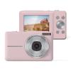 DAUTAI Kids Instant Camera Min, Toddler Camera for Girls Boys Toys, 4400 Watt Pixels 1080P Video 16X Digital Zoom 2.4-Inch IPS Display, Cool Stuff for Birthday,Pink view 1