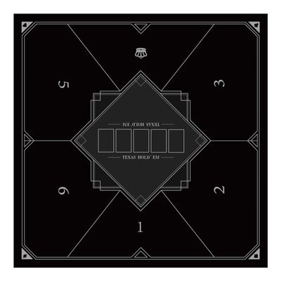 nuveti 24/31/39/47/55 inch Square Foldable 6-Player Texas Poker Card Tabletop Layout Portable Anti-Slip Rubber Board Game Mat Texas Hold'em Poker Mat for Family Game, Casino, Party