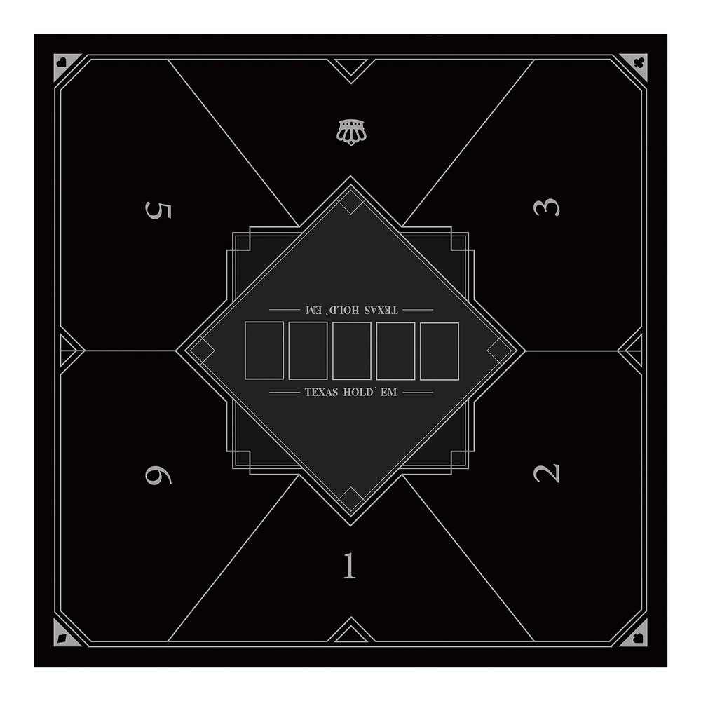 nuveti 24/31/39/47/55 inch Square Foldable 6-Player Texas Poker Card Tabletop Layout Portable Anti-Slip Rubber Board Game Mat Texas Hold'em Poker Mat for Family Game, Casino, Party