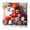 GANGKJDS Poland Countryball Ball Plush National Flag Pillow 20cm (7.9 inches) - Ukraine, 5cm x 2.5cm, Cotton, Plush, Round, Sport, Decorative, Lounging view 2