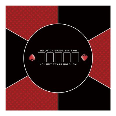 nuveti 24/31/39/47/55 inch Square Foldable 6-Player Texas Poker Card Tabletop Layout Portable Anti-Slip Rubber Board Game Mat Texas Hold'em Poker Mat for Family Game, Casino, Party