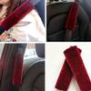 2-Pack Soft Plush Seatbelt Covers for Kids - Comfortable Seat Belt Cushion for Newborns - Car Seat/Stroller Strap Accessories - Enhanced Driving Comfort & Protection (Black) view 2