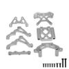 FLMLF Alloy Front Parts Bulkhead/Shock Tower Kits for 1/5 HPI Baja RV KM 5B 5T 5SC RC CAR (Silver) view 3