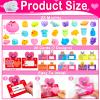 28 Pack Valentines Day Gifts Animals Mochi Squishies Toys with Valentines Cards for Kids School, Squeeze Toys Stress Relief Fidget Toys for Toddlers Classroom Exchange Prizes Valentines Party Favors view 2