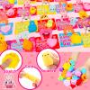 28 Pack Valentines Day Gifts Animals Mochi Squishies Toys with Valentines Cards for Kids School, Squeeze Toys Stress Relief Fidget Toys for Toddlers Classroom Exchange Prizes Valentines Party Favors view 3