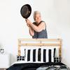 Funny Wall Decal Old Lady With Pan - Peel and Stick Removable Art Sticker Granny Poster Mural for Bedroom Kitchen Dining Room Dorm - Weird Stuff Funny Gifts for Friends (26" x 22") view 4