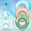 Whaline 3Pcs Pool Tube with Handles Retro Orange Green Blue Striped Swim Pool Rings Inflatable Float Loungers Tube for Summer Swimming Pool Beach Bachelorette Party, 30 x 14 Inch view 2