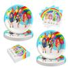 40pcs Rainbow High Dolls Party Supplies Include 20 Plates, 20 Napkins for The Rainbow High Dolls Birthday Party Decoration view 1