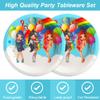 40pcs Rainbow High Dolls Party Supplies Include 20 Plates, 20 Napkins for The Rainbow High Dolls Birthday Party Decoration view 2
