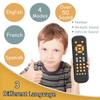 Baby TV Remote Control Toy with Music, TV Remote Toy with Realistic Light and Sound - English, French and Spanish 3 Language for Infant Toddler Play Remote Musical Toys, BPA Free view 4