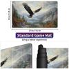 Playmat for MTG with Zones, Game Play Mat for MTG TCG 24 x 14 inch with Non-Slip Rubber Base and Stitched, 1-Zones, Flying Eagle view 2