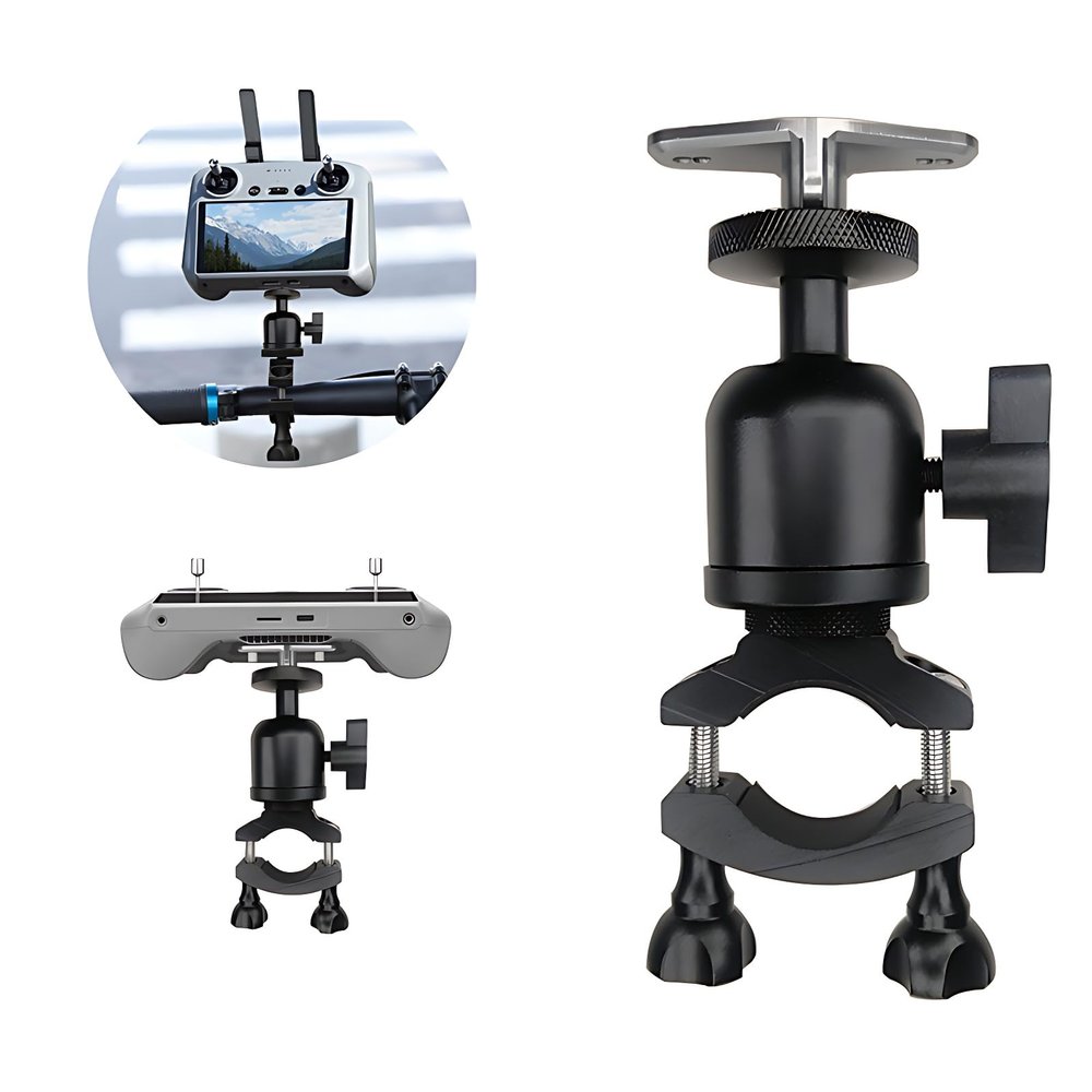 ZWLLKJGS Bike Mount for Mini 4 Pro/DJI Neo RC2 Controller Bicycle Handlebar Bracket Compatible with DJI Mini 3 Pro/Air 2s/Mavic 3 Drone Bike Aluminu Clamp Clip Accessories (Not for RC pro/RC N1)