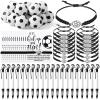 Equsion 80 Pcs Soccer Team Gifts Set Bracelets Soccer Ball Ballpoint Pens Foam Stress Balls Kick Up Cards Adjustable Bracelets for Sports Reward Birthday Party Supplies view 1
