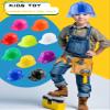 150 Pack Kids Plastic Construction Hat Bulk Worker Helmet Hard Hat Builder Hat for Boys Girls Construction Birthday Dress up Party Supplies (Color Style 2 (10 Colors)) view 3