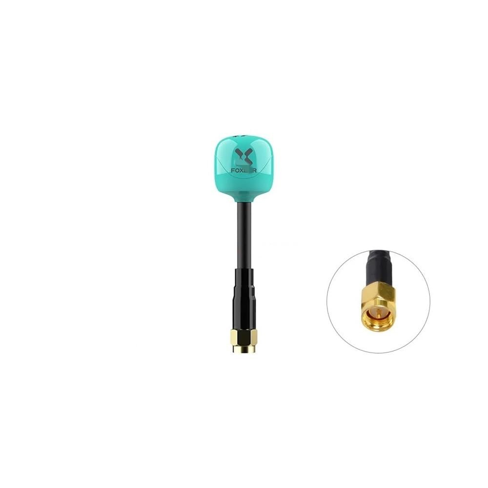 Drone Accessories for Foxeer Antenna Lollipop 4 Plus 4+ FPV Antenna 5.8G 2.6Dbi RHCP SMA RPSMA UFL MMCX FPV Omni LDS Antenna for FPV Racing Drone Replaceable (Color : 1PCS Teal SMA)