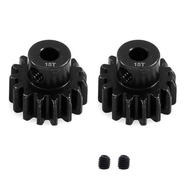 2pcs 3945X Hardened Steel 15-Tooth Pinion Gear (32 Pitch) for Traxxas Slash Rrustler Stampede Raptor 4x4 VXL TRX-4 TRX-6 Mini Maxx XRT 15T Upgrade Parts