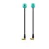 Drone Accessories for Foxeer Antenna Lollipop 4 Plus 4+ FPV Antenna 5.8G 2.6Dbi RHCP SMA RPSMA UFL MMCX FPV Omni LDS Antenna for FPV Racing Drone Replaceable (Color : 2PCS Teal SMA 15cm) view 1