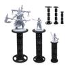 Lixusia Combat Risers for Flying Miniatures, DND TRPG Terrain Flight Stands, Raised Platforms, 8 Adjustable Tiers with 3 Stands and Bases, Obsidian Black view 1