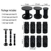 Lixusia Combat Risers for Flying Miniatures, DND TRPG Terrain Flight Stands, Raised Platforms, 8 Adjustable Tiers with 3 Stands and Bases, Obsidian Black view 2