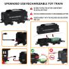 Train Set for Kids,Remote Control Electric Train Set for Children with Tracks,Steam Locomotive Engine w/Smoke Sound Light Cargo Vehicle,Christmas Birthday Toys for Boy for 3 4 5 6 7 8+ Year Old Kids view 2
