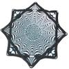 Mougee (moo-JEE) Air Flow Star - EON Design Collection - for Beginners&Advanced - Fun&Challenging - Double Stitched Flow Toy - Vibrant Colors&Patterns 28 Diameter - Zebradelic view 1