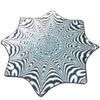 Mougee (moo-JEE) Air Flow Star - EON Design Collection - for Beginners&Advanced - Fun&Challenging - Double Stitched Flow Toy - Vibrant Colors&Patterns 28 Diameter - Zebradelic view 2
