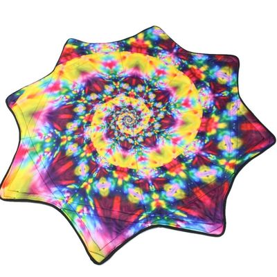 Mougee (moo-JEE) Air Flow Star - EON Design Collection - for Beginners&Advanced - Fun&Challenging - Double Stitched Flow Toy -Vibrant Colors&Patterns 28 Diameter - Fractalicious